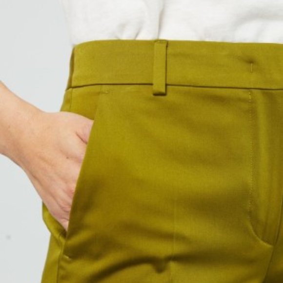 MaxMara - Olive Green Long Satin Trouser - BNWT - SZ 12 - Picture 5 of 9